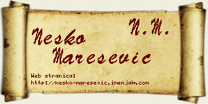 Neško Marešević vizit kartica